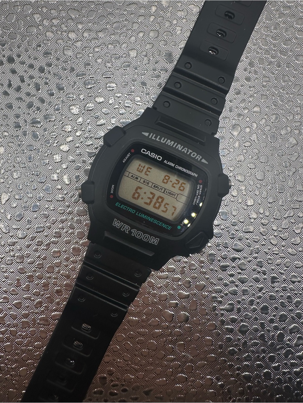 Vintage Casio 1219 W-740 watch 43mm Japan Made 1990s New Band/Battery